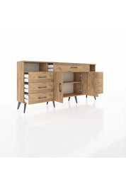 Arges Konsol 4 Raflı 7 Çekmeceli 2 Kapaklı 176x30x83 - S148M036V21A