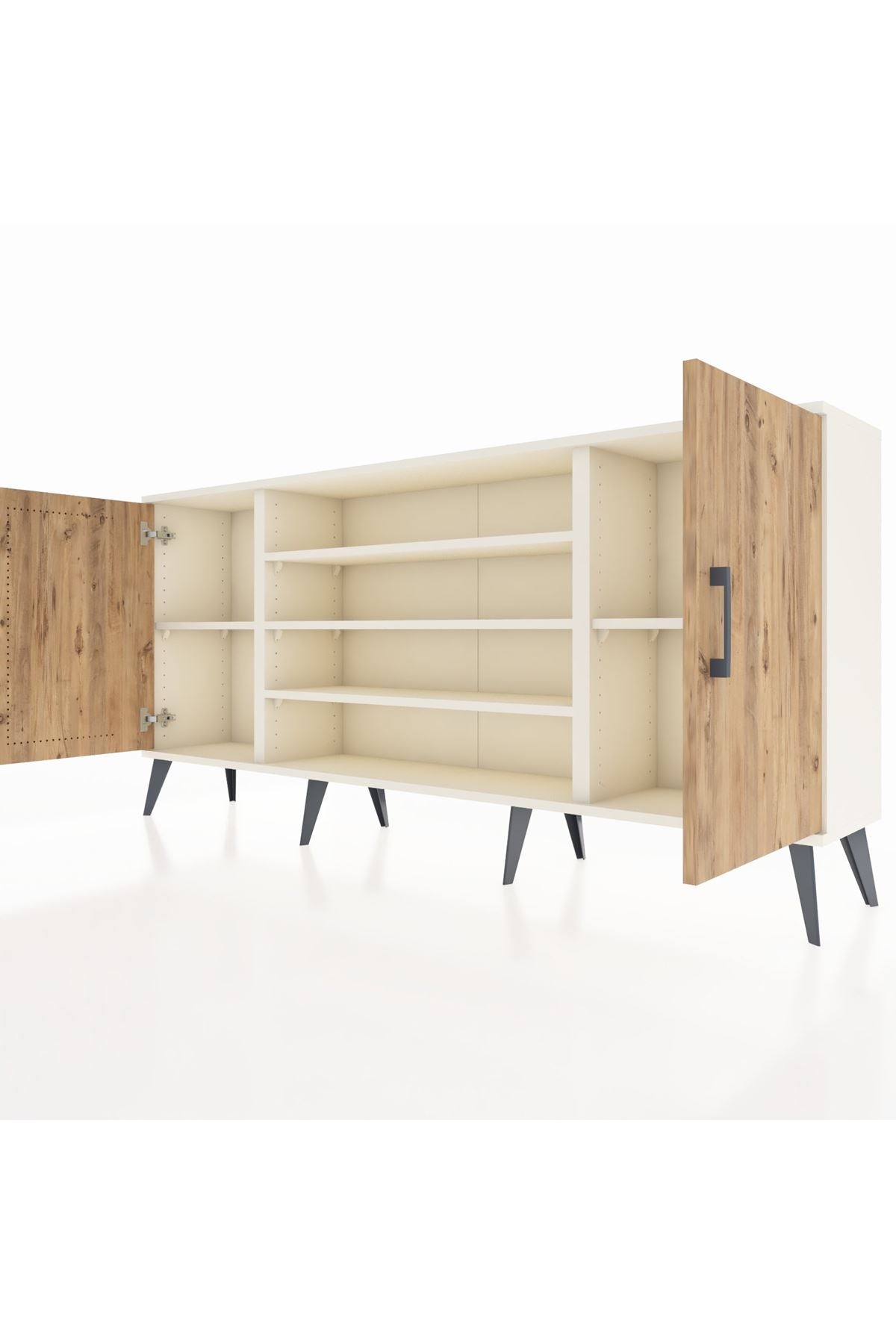Arges Konsol 5 Raflı 2 Kapaklı 176x30x83 - S148M037V01A