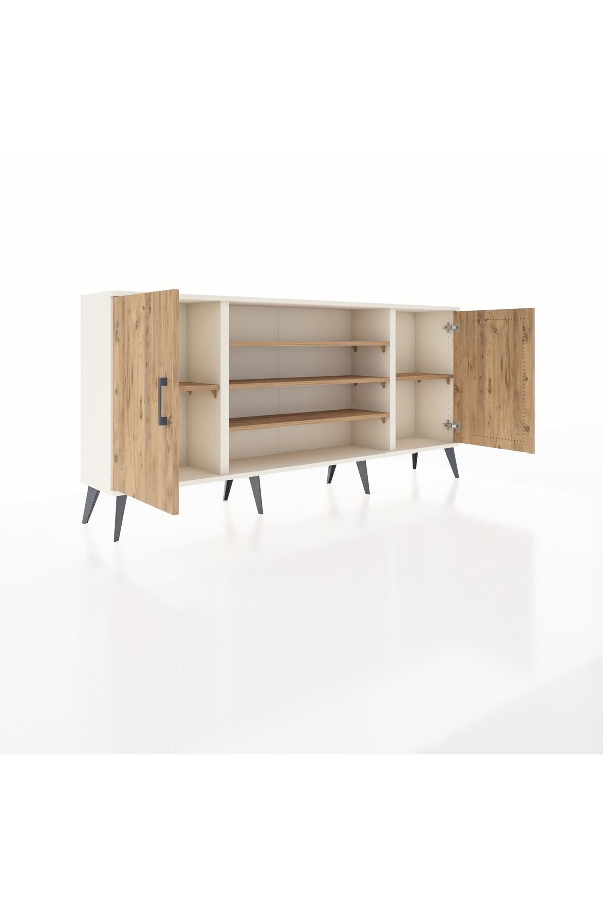 Arges Konsol 5 Raflı 2 Kapaklı 176x30x83 - S148M037V03A