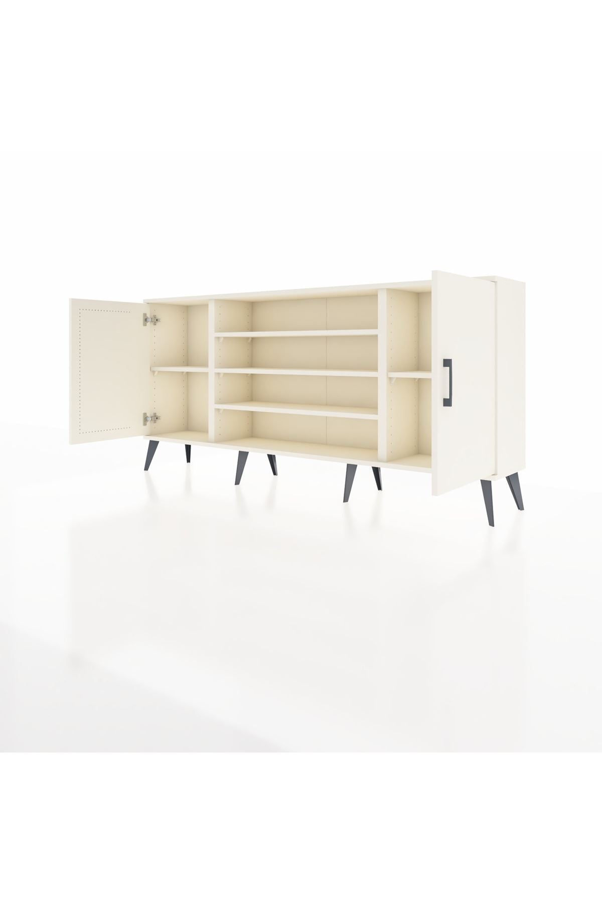 Arges Konsol 5 Raflı 2 Kapaklı 176x30x83 - S148M037V04A