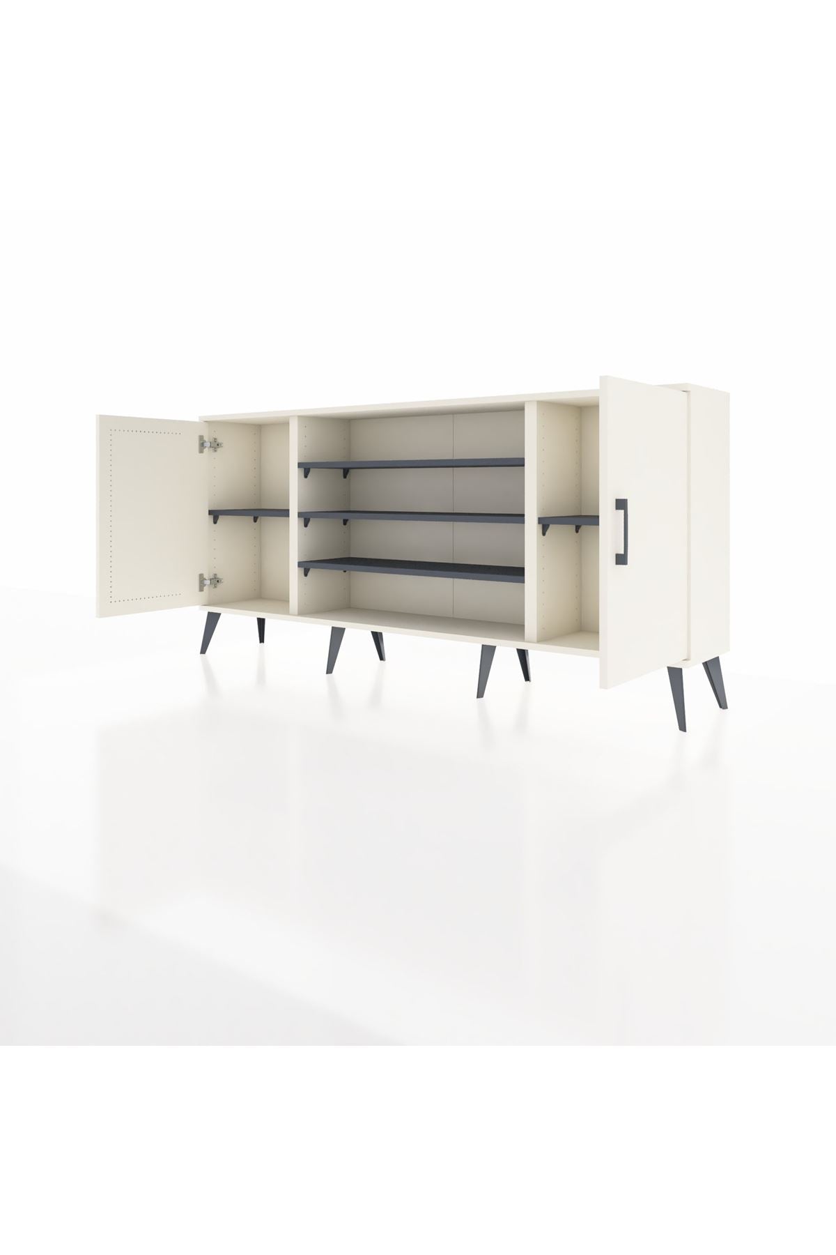 Arges Konsol 5 Raflı 2 Kapaklı 176x30x83 - S148M037V05A