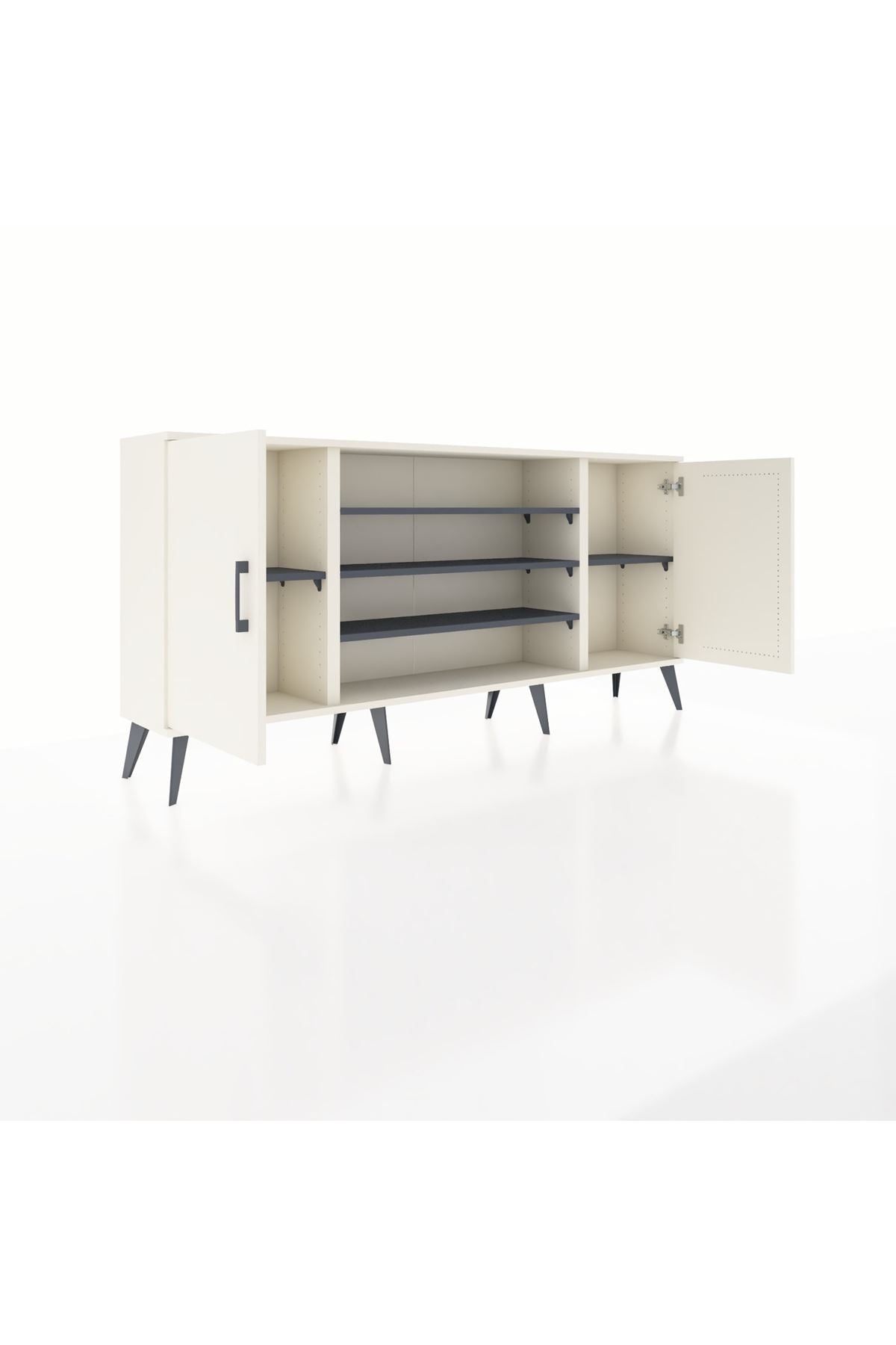 Arges Konsol 5 Raflı 2 Kapaklı 176x30x83 - S148M037V05A