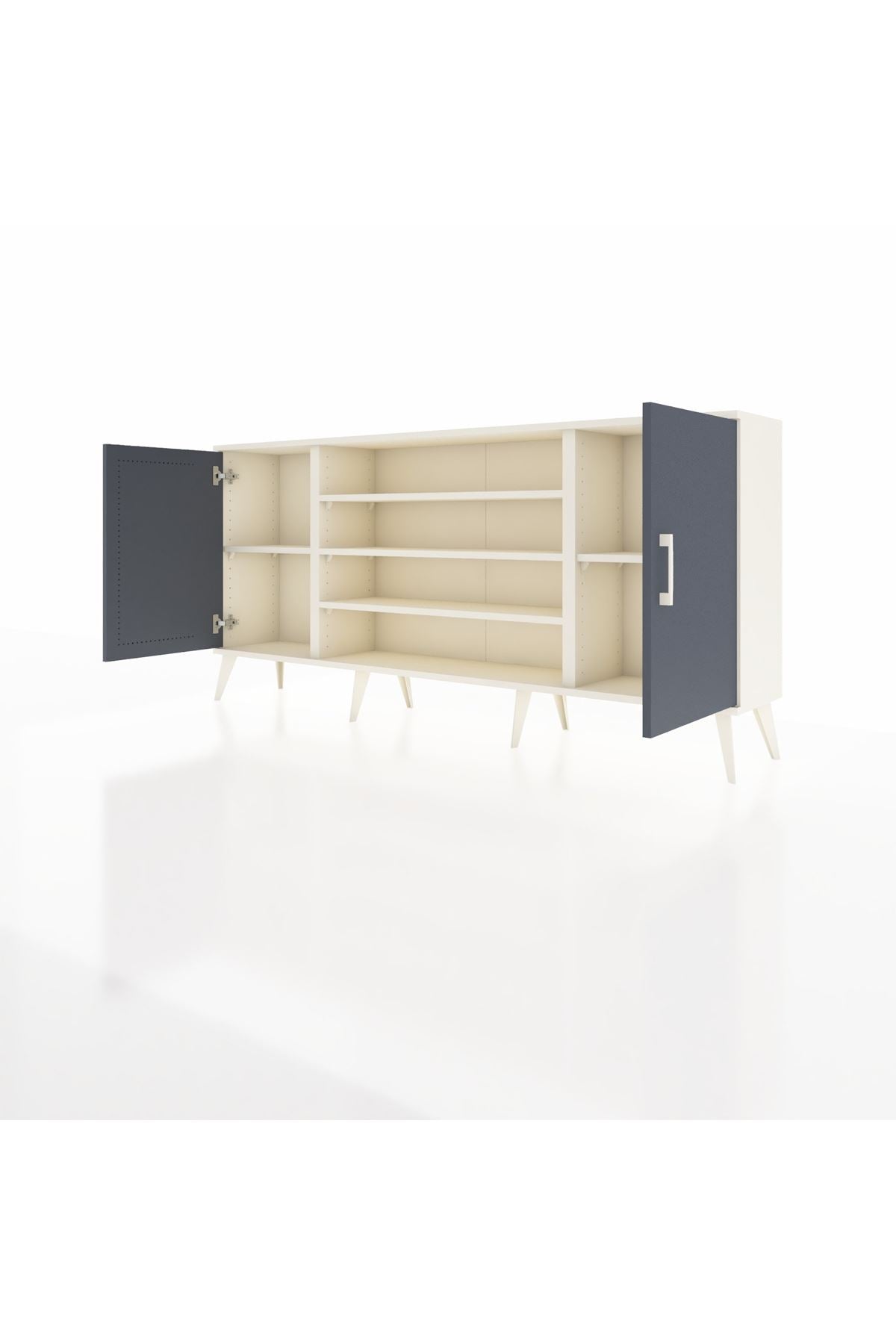 Arges Konsol 5 Raflı 2 Kapaklı 176x30x83 - S148M037V07A