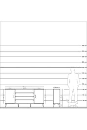Arges Konsol 5 Raflı 2 Kapaklı 176x30x83 - S148M037V07A