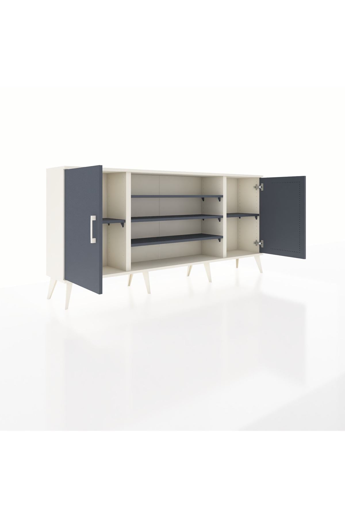 Arges Konsol 5 Raflı 2 Kapaklı 176x30x83 - S148M037V08A