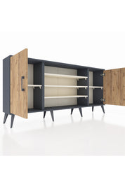Arges Konsol 5 Raflı 2 Kapaklı 176x30x83 - S148M037V10A
