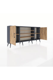 Arges Konsol 5 Raflı 2 Kapaklı 176x30x83 - S148M037V12A
