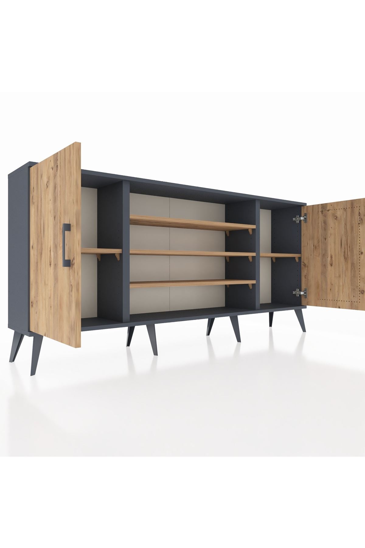 Arges Konsol 5 Raflı 2 Kapaklı 176x30x83 - S148M037V12A