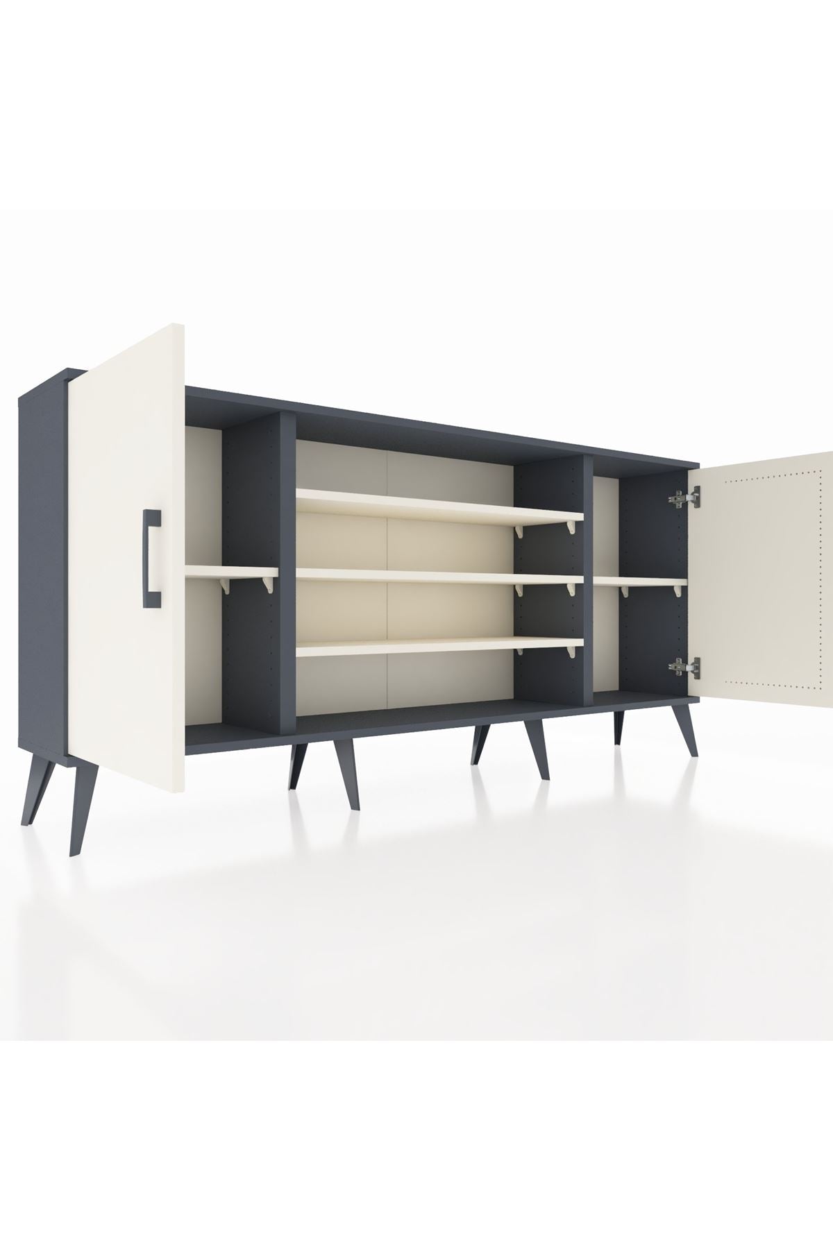 Arges Konsol 5 Raflı 2 Kapaklı 176x30x83 - S148M037V13A