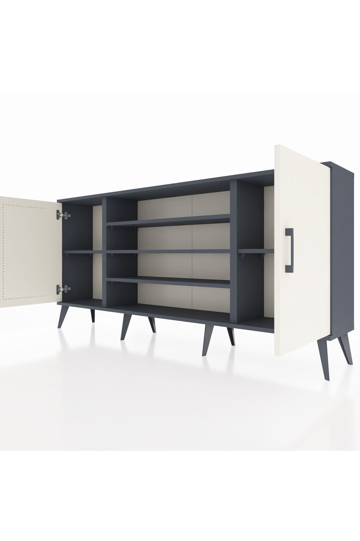 Arges Konsol 5 Raflı 2 Kapaklı 176x30x83 - S148M037V14A