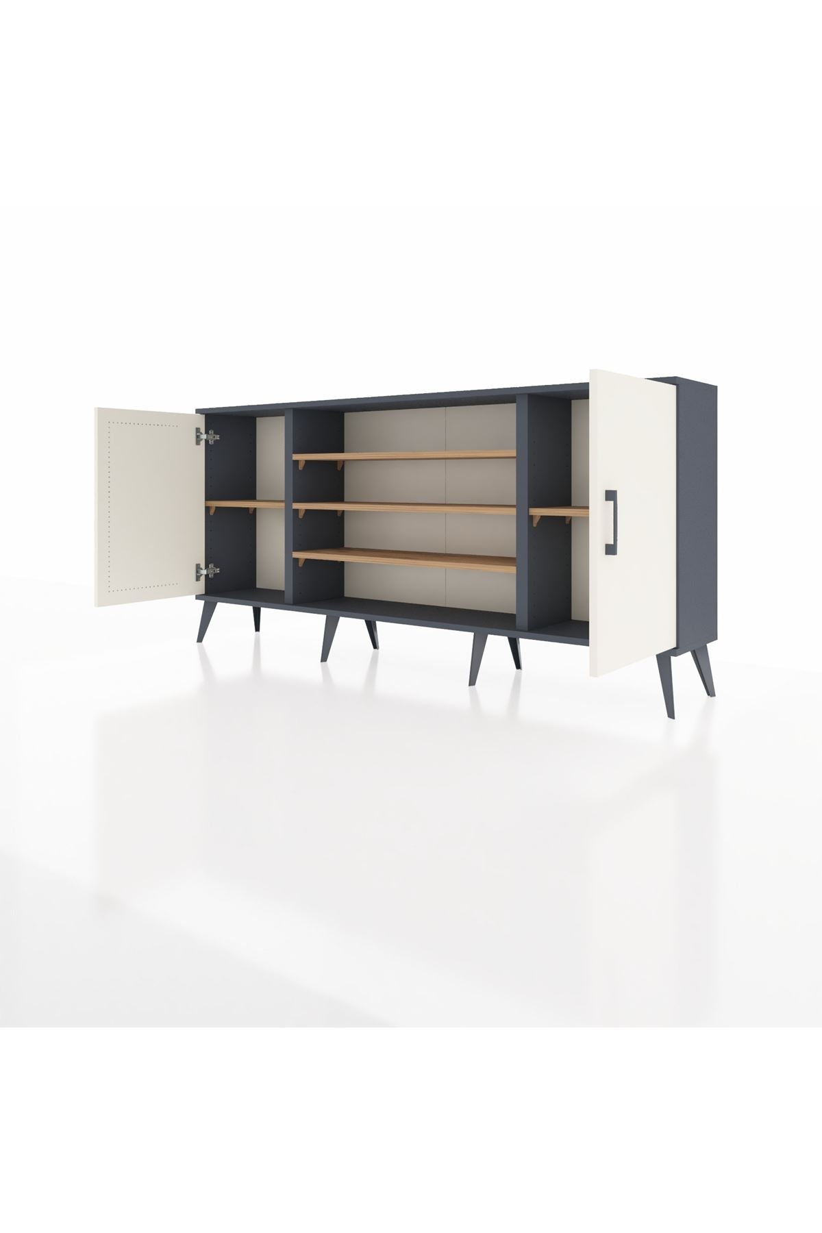 Arges Konsol 5 Raflı 2 Kapaklı 176x30x83 - S148M037V15A