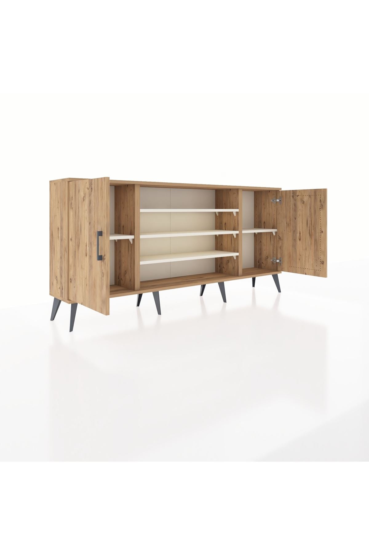 Arges Konsol 5 Raflı 2 Kapaklı 176x30x83 - S148M037V19A