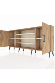 Arges Konsol 5 Raflı 2 Kapaklı 176x30x83 - S148M037V19A