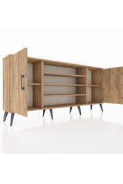 Arges Konsol 5 Raflı 2 Kapaklı 176x30x83 - S148M037V21A