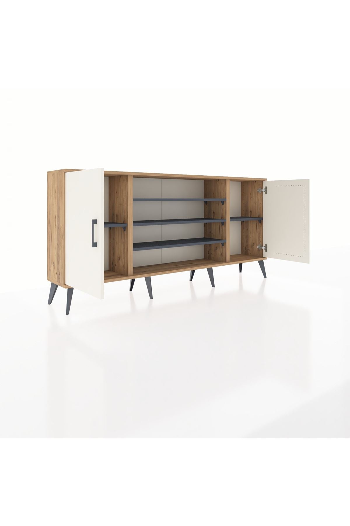 Arges Konsol 5 Raflı 2 Kapaklı 176x30x83 - S148M037V23A