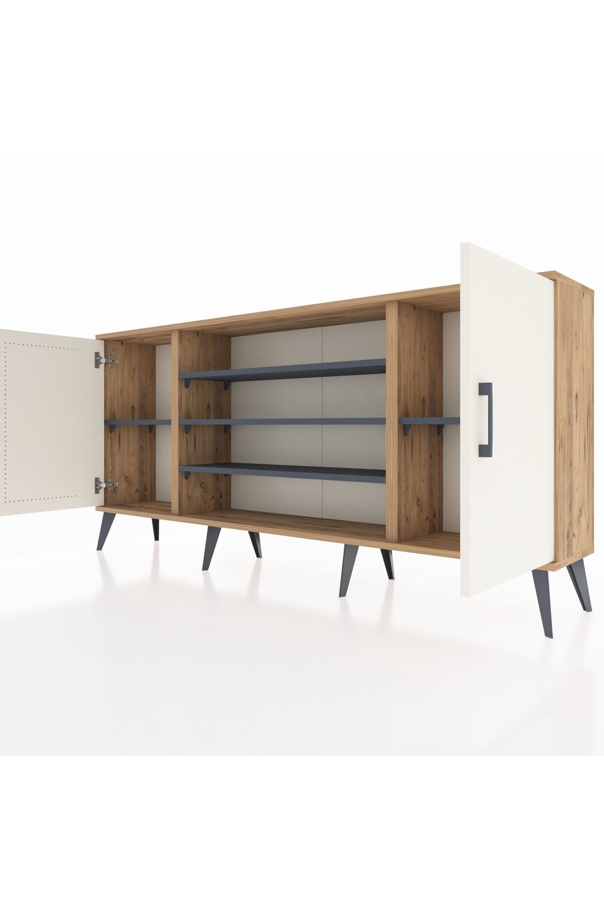 Arges Konsol 5 Raflı 2 Kapaklı 176x30x83 - S148M037V23A