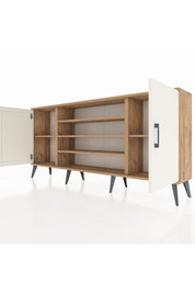 Arges Konsol 5 Raflı 2 Kapaklı 176x30x83 - S148M037V24A