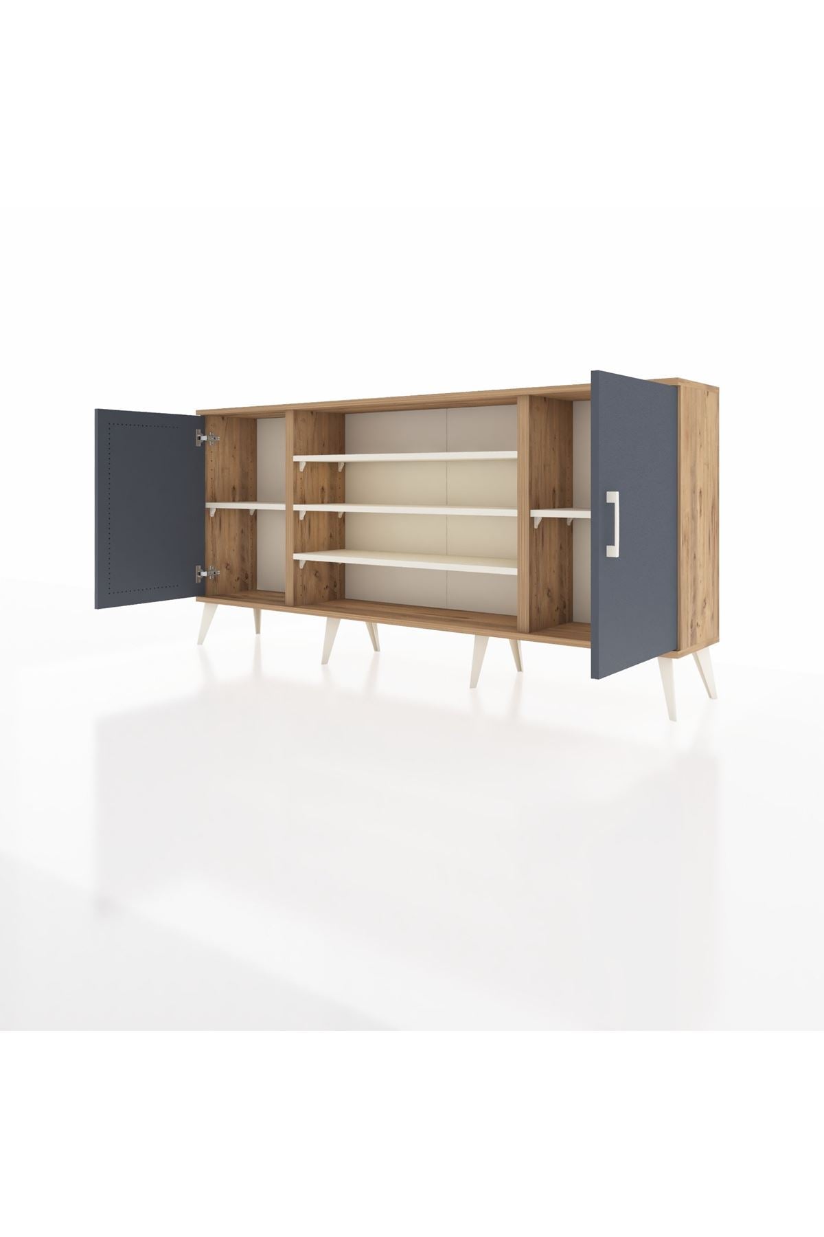 Arges Konsol 5 Raflı 2 Kapaklı 176x30x83 - S148M037V25A