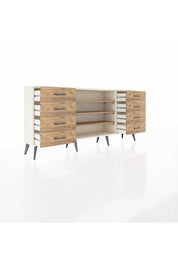 Arges Konsol 3 Raflı 8 Çekmeceli 176x30x83 - S148M038V03A