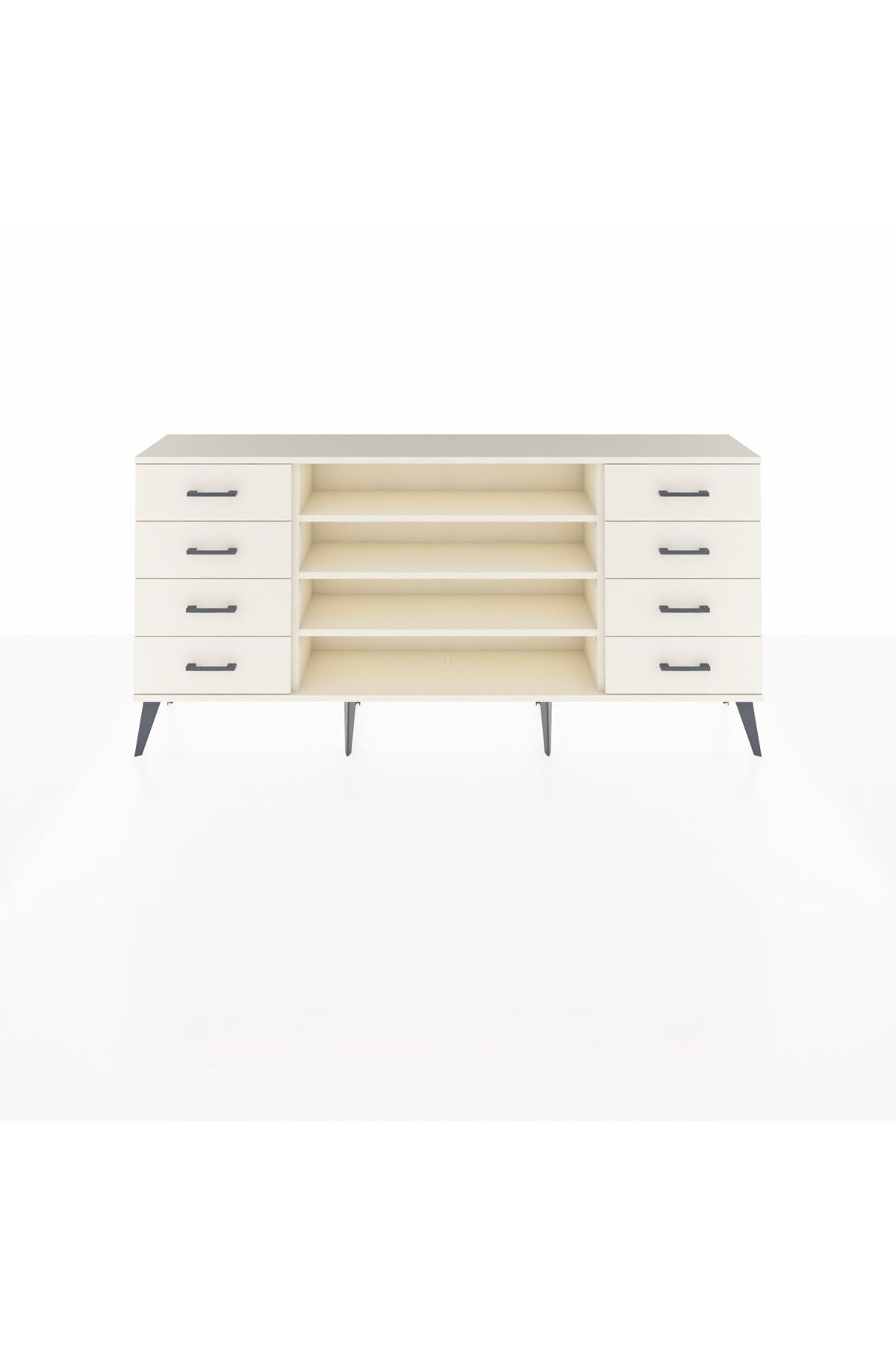 Arges Konsol 3 Raflı 8 Çekmeceli 176x30x83 - S148M038V04A
