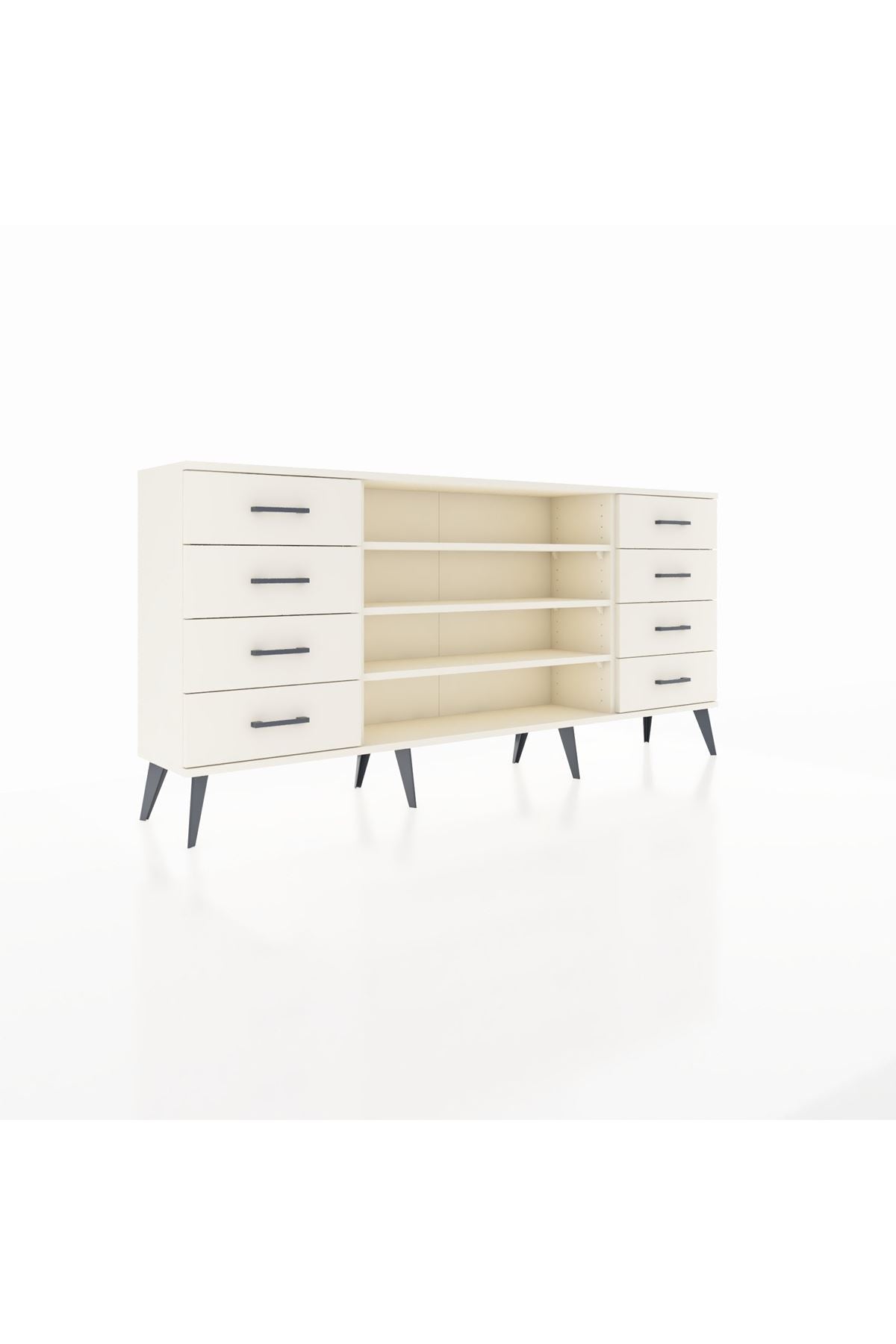 Arges Konsol 3 Raflı 8 Çekmeceli 176x30x83 - S148M038V04A