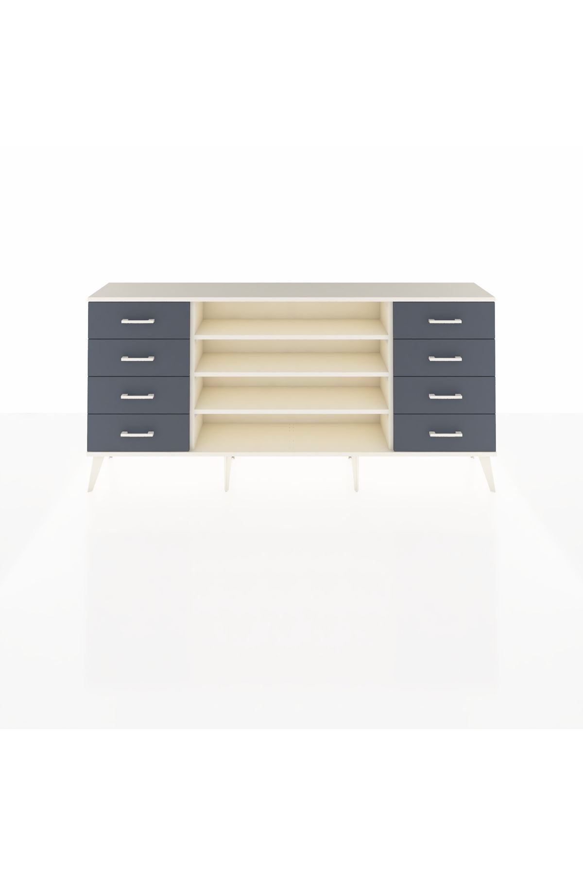 Arges Konsol 3 Raflı 8 Çekmeceli 176x30x83 - S148M038V05A