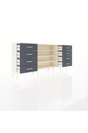 Arges Konsol 3 Raflı 8 Çekmeceli 176x30x83 - S148M038V05A