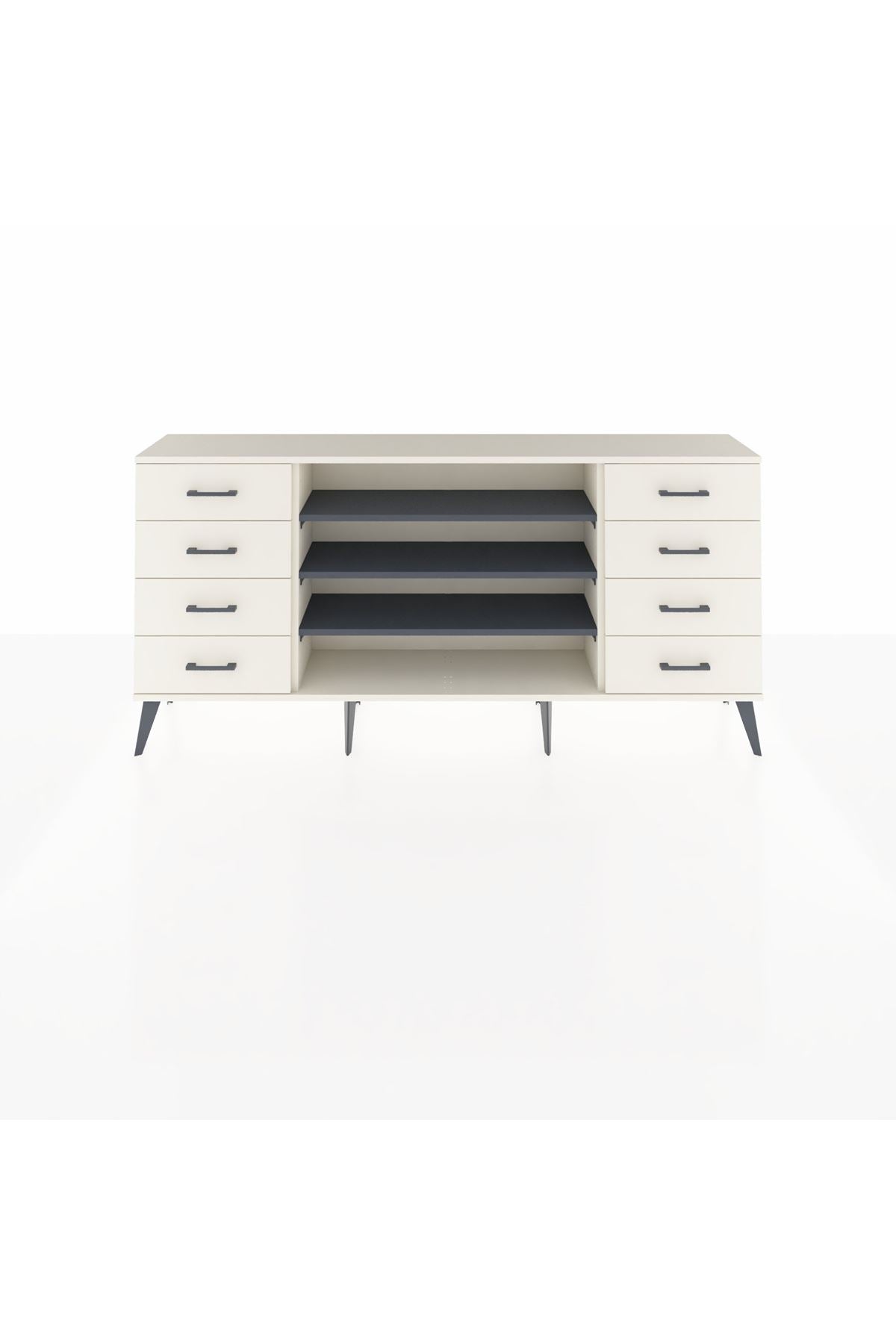Arges Konsol 3 Raflı 8 Çekmeceli 176x30x83 - S148M038V07A
