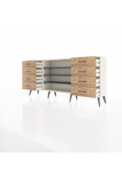Arges Konsol 3 Raflı 8 Çekmeceli 176x30x83 - S148M038V09A