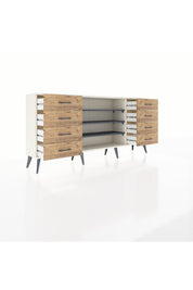 Arges Konsol 3 Raflı 8 Çekmeceli 176x30x83 - S148M038V09A