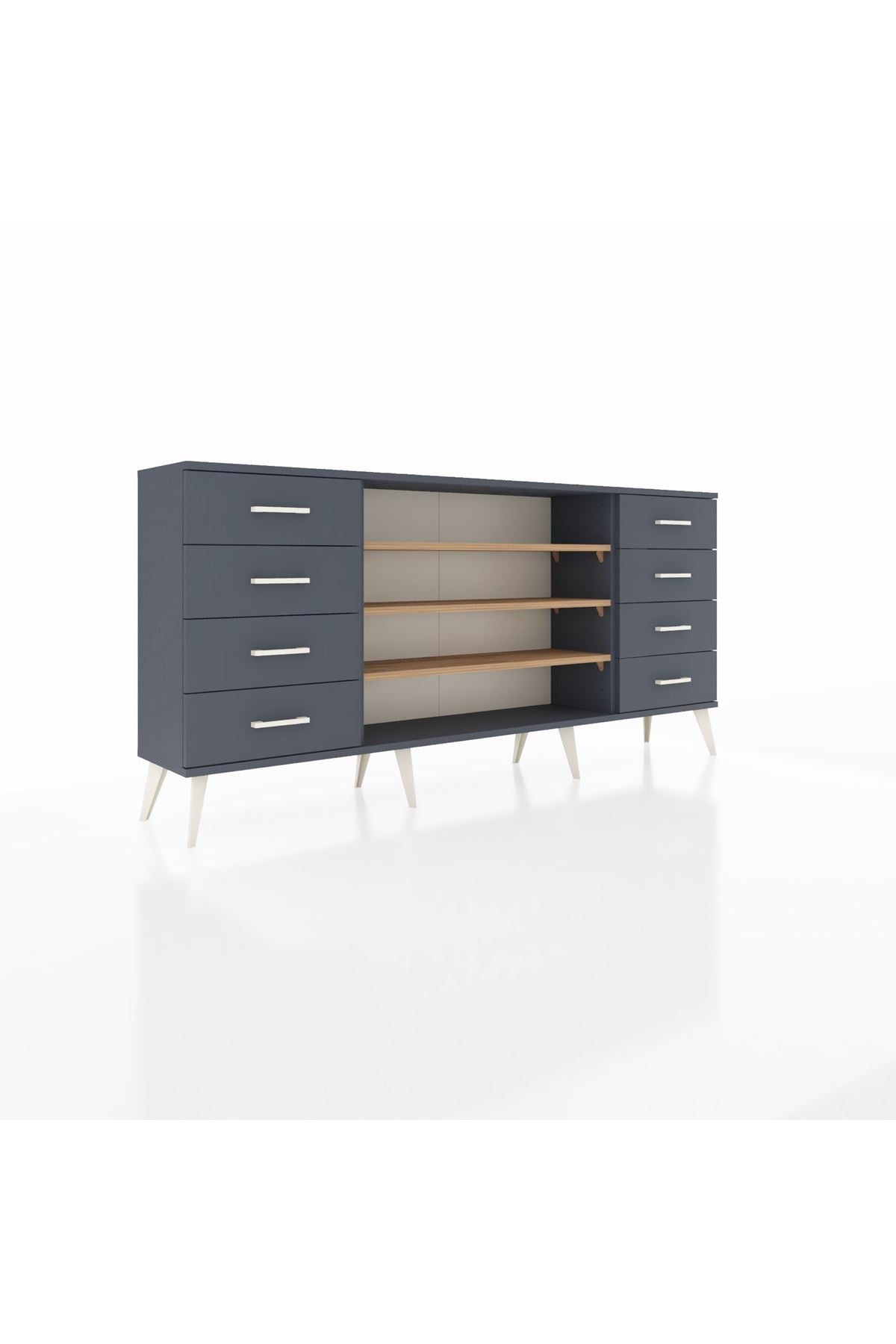 Arges Konsol 3 Raflı 8 Çekmeceli 176x30x83 - S148M038V11A