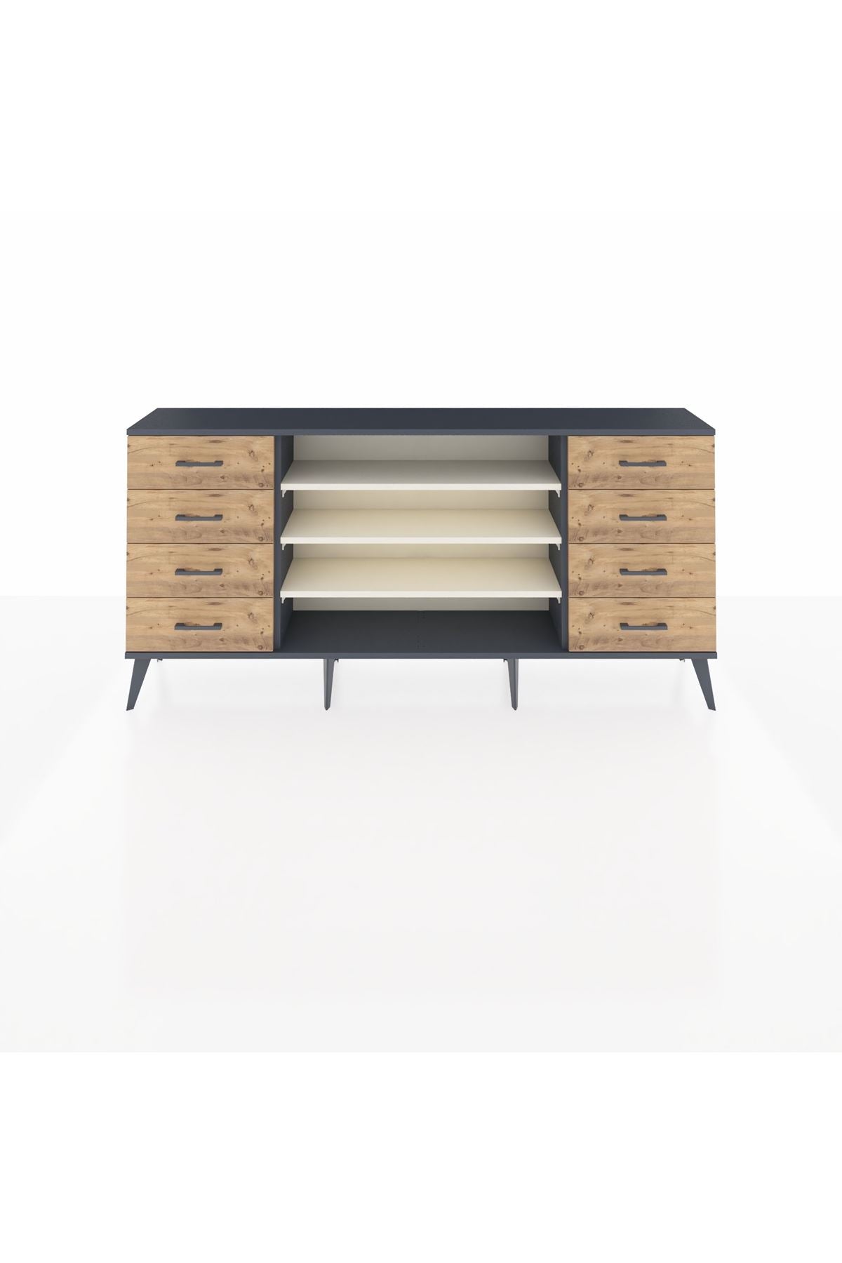 Arges Konsol 3 Raflı 8 Çekmeceli 176x30x83 - S148M038V15A