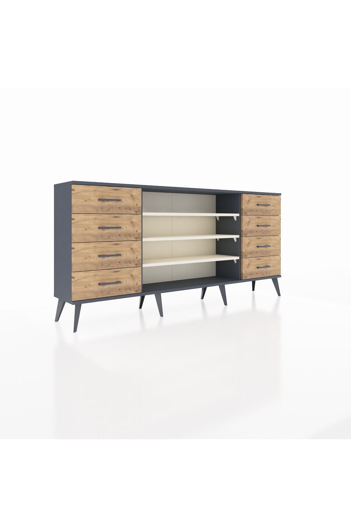 Arges Konsol 3 Raflı 8 Çekmeceli 176x30x83 - S148M038V15A