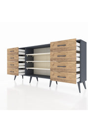 Arges Konsol 3 Raflı 8 Çekmeceli 176x30x83 - S148M038V15A