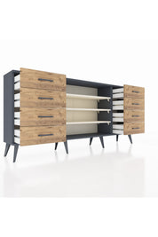 Arges Konsol 3 Raflı 8 Çekmeceli 176x30x83 - S148M038V15A