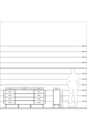 Arges Konsol 3 Raflı 8 Çekmeceli 176x30x83 - S148M038V15A
