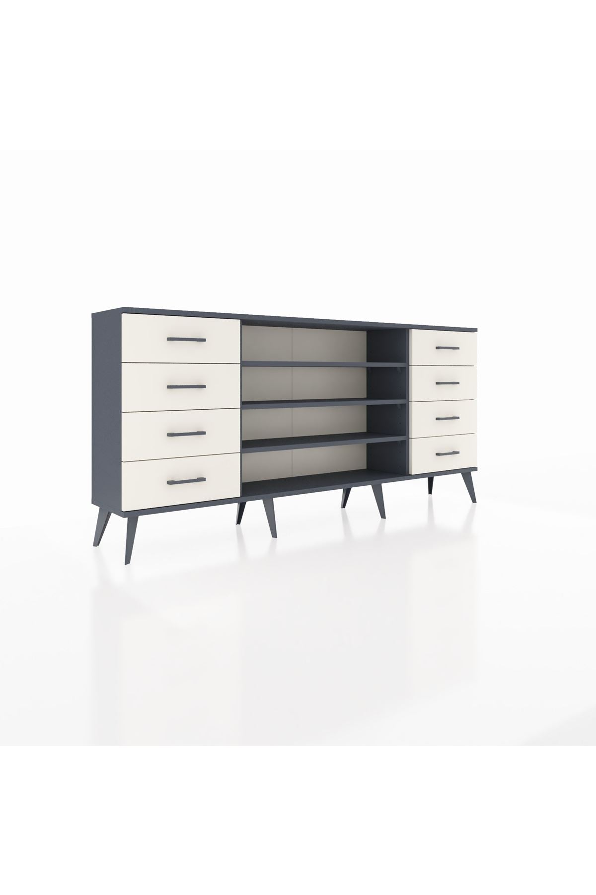 Arges Konsol 3 Raflı 8 Çekmeceli 176x30x83 - S148M038V16A