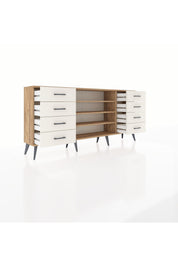 Arges Konsol 3 Raflı 8 Çekmeceli 176x30x83 - S148M038V19A