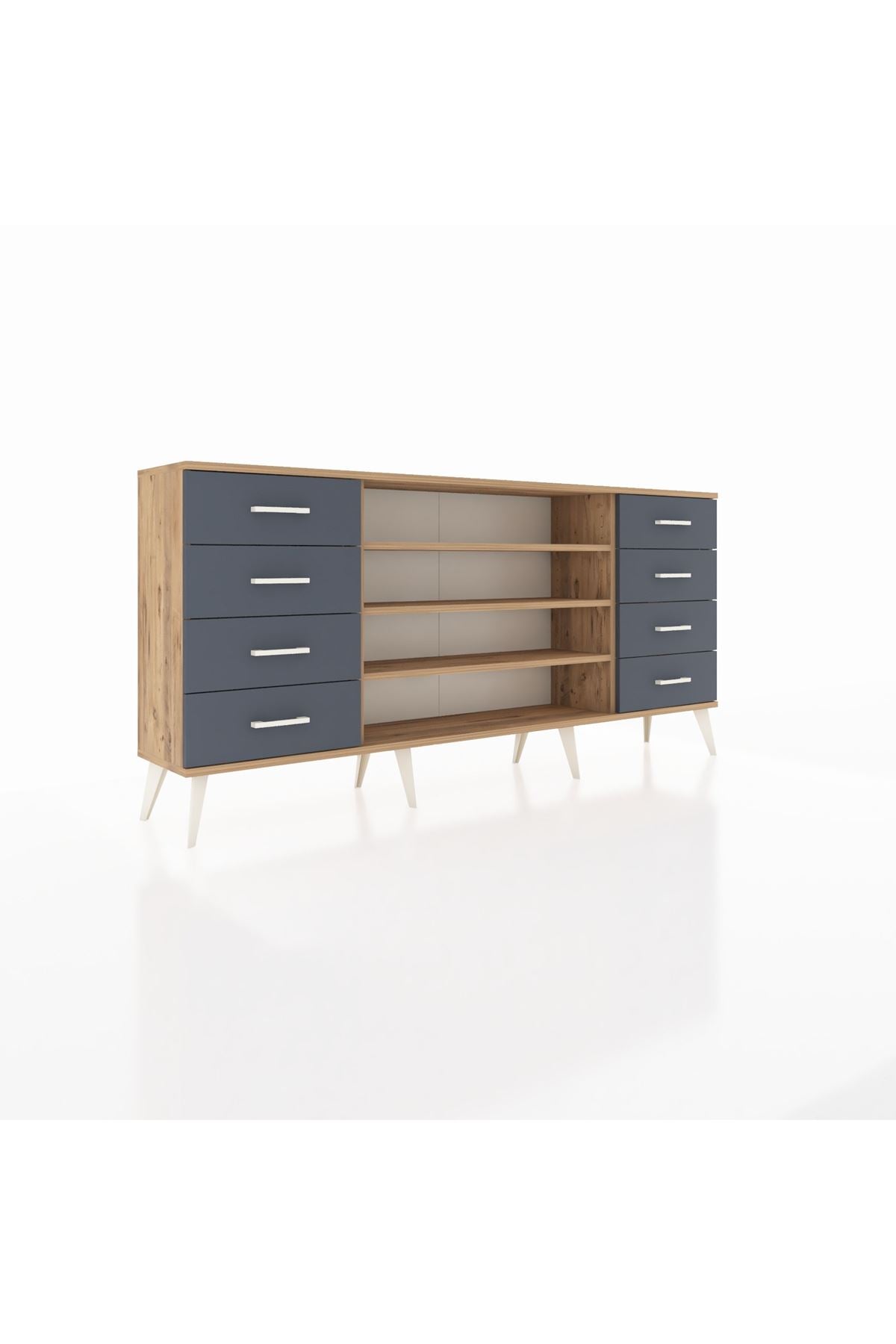 Arges Konsol 3 Raflı 8 Çekmeceli 176x30x83 - S148M038V20A