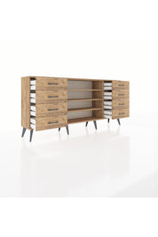 Arges Konsol 3 Raflı 8 Çekmeceli 176x30x83 - S148M038V21A