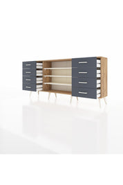 Arges Konsol 3 Raflı 8 Çekmeceli 176x30x83 - S148M038V23A