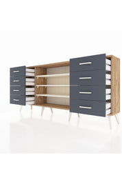Arges Konsol 3 Raflı 8 Çekmeceli 176x30x83 - S148M038V23A