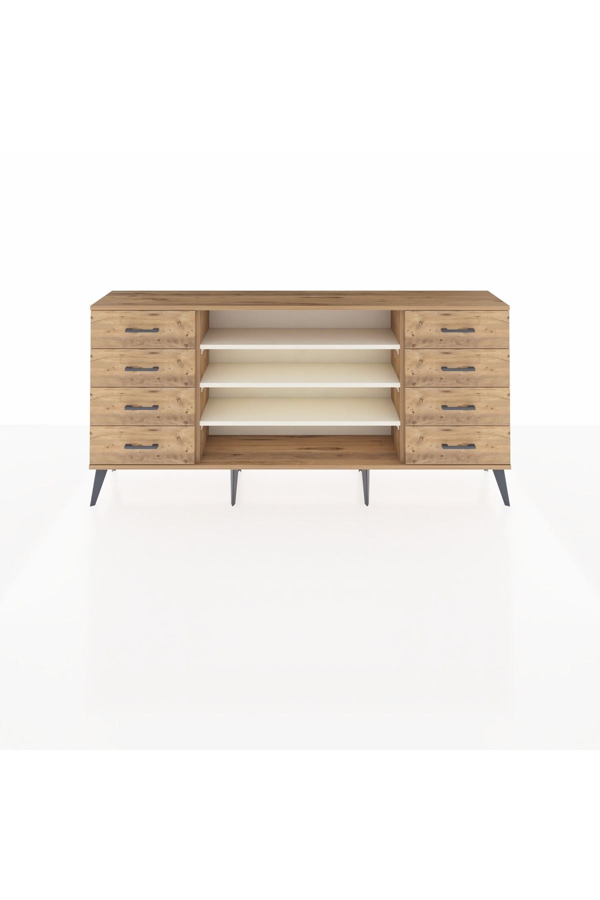 Arges Konsol 3 Raflı 8 Çekmeceli 176x30x83 - S148M038V24A