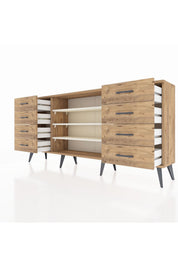 Arges Konsol 3 Raflı 8 Çekmeceli 176x30x83 - S148M038V24A