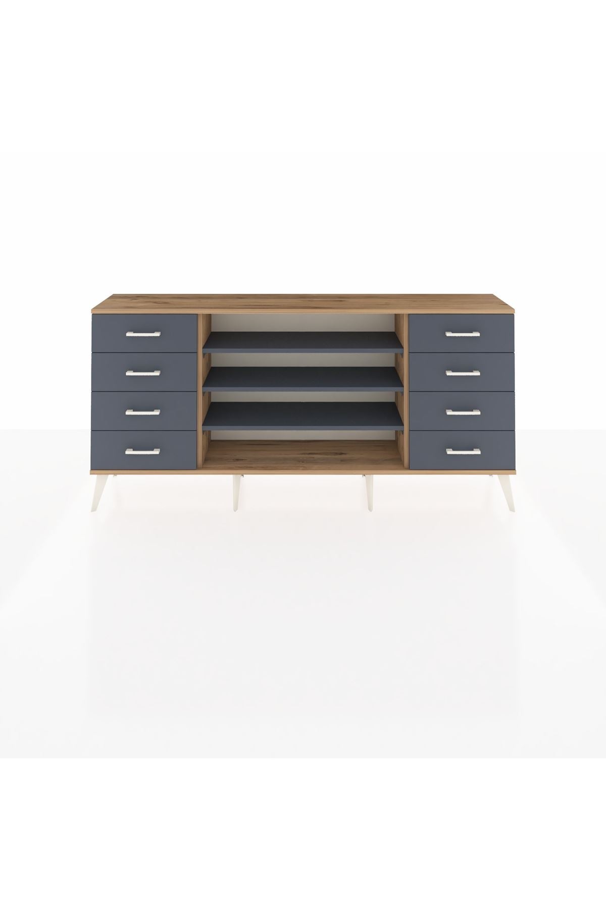 Arges Konsol 3 Raflı 8 Çekmeceli 176x30x83 - S148M038V26A