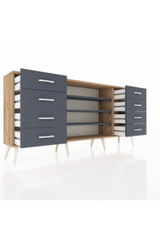Arges Konsol 3 Raflı 8 Çekmeceli 176x30x83 - S148M038V26A