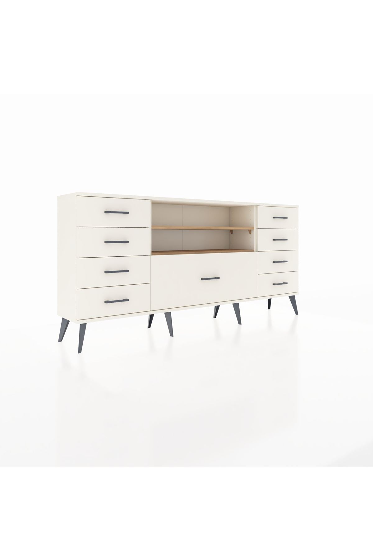 Arges Konsol 2 Raflı 9 Çekmeceli 176x30x83 - S148M039V01A