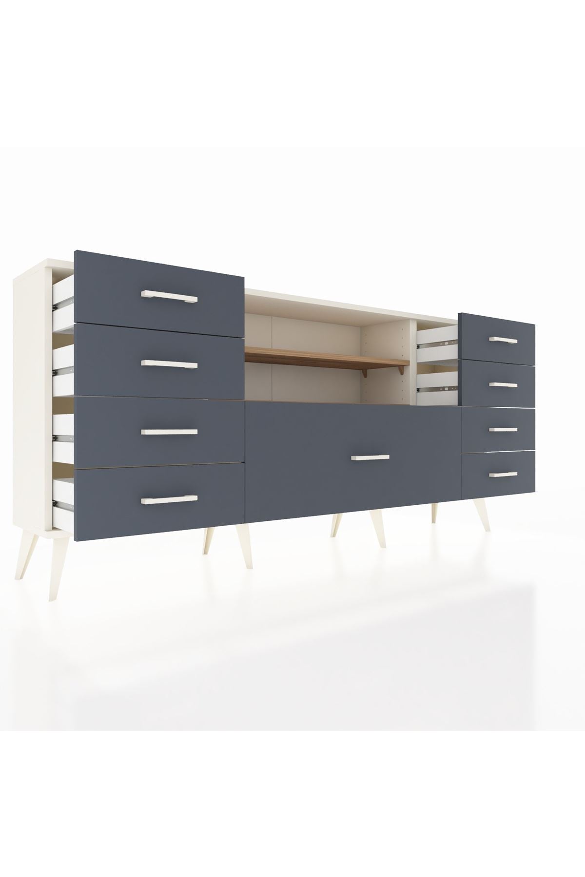 Arges Konsol 2 Raflı 9 Çekmeceli 176x30x83 - S148M039V02A