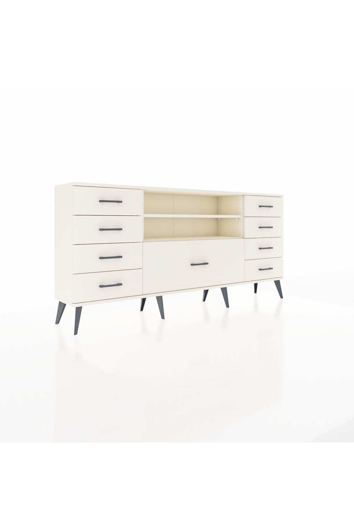 Arges Konsol 2 Raflı 9 Çekmeceli 176x30x83 - S148M039V04A