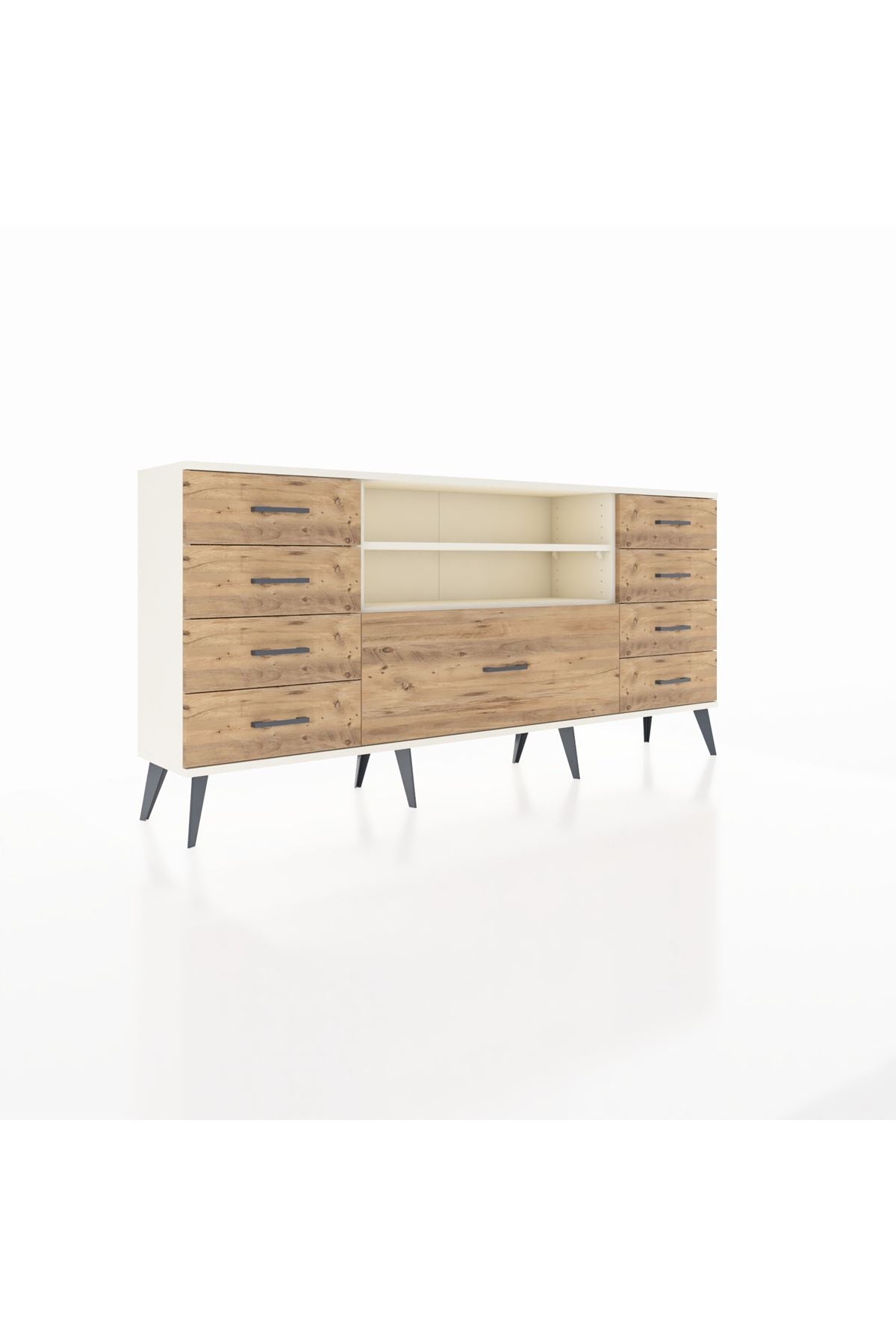 Arges Konsol 2 Raflı 9 Çekmeceli 176x30x83 - S148M039V06A